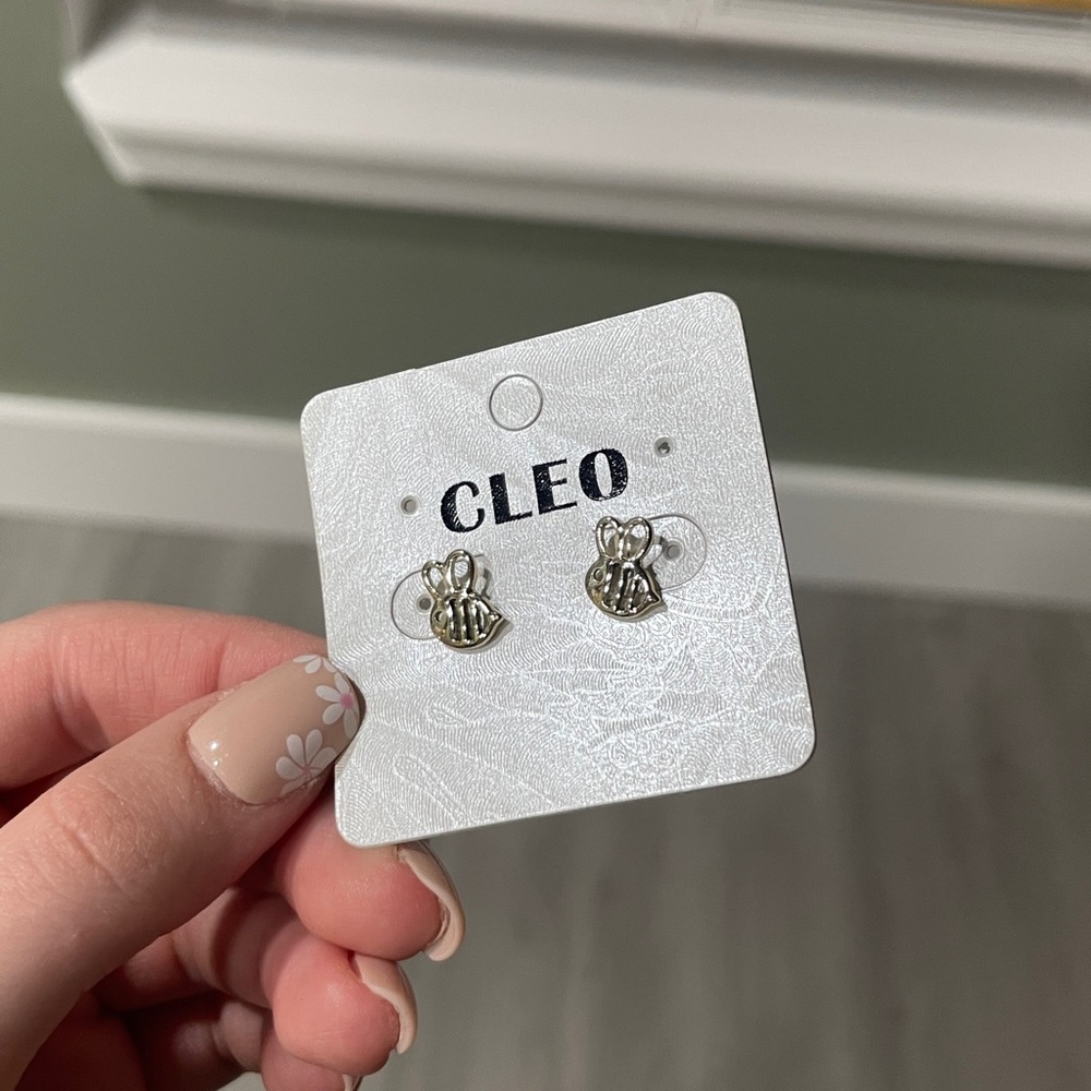 Cleo Silver Bee Stud Earrings